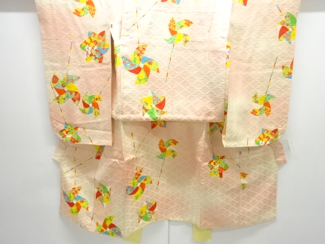 Japanese Kimono / Chirimen Kinsha Silk